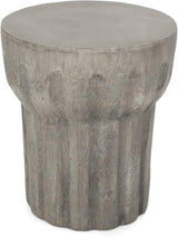 Christopher Knight Home Solomon Outdoor Contemporary Lightweight Accent Side Table, Concrete Finish - Photo 4