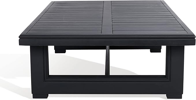 SAFAVIEH Outdoor Couture Collection Montford Black Patio Coffee Table