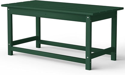 Costaelm Adirondack Conversation Table, HDPE Outdoor Drink Weather Resistant, Outdoor Patio Porch Accent Balcony Table for Pool, Seaside, Backyard, Dark Green
