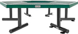 Global Industrial Hexagon Outdoor Tree Bench, Expanded Metal, 73" L x 63" W x 18" H, Green - Photo 8
