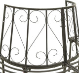 Patio Half Round Tree Bench, Benches for Outside, Yard Bench, Park Benches, Garden Bench, Metal Bench - Photo 6