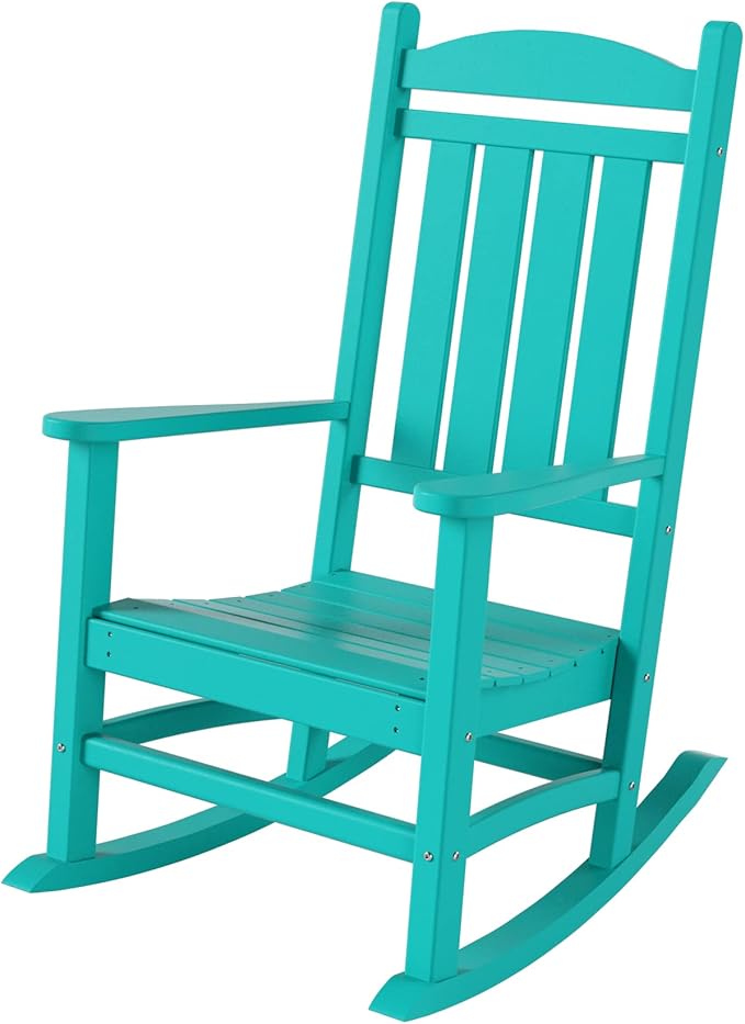 WestinTrends Malibu Outdoor/Patio Rocking Chair, Turquoise
