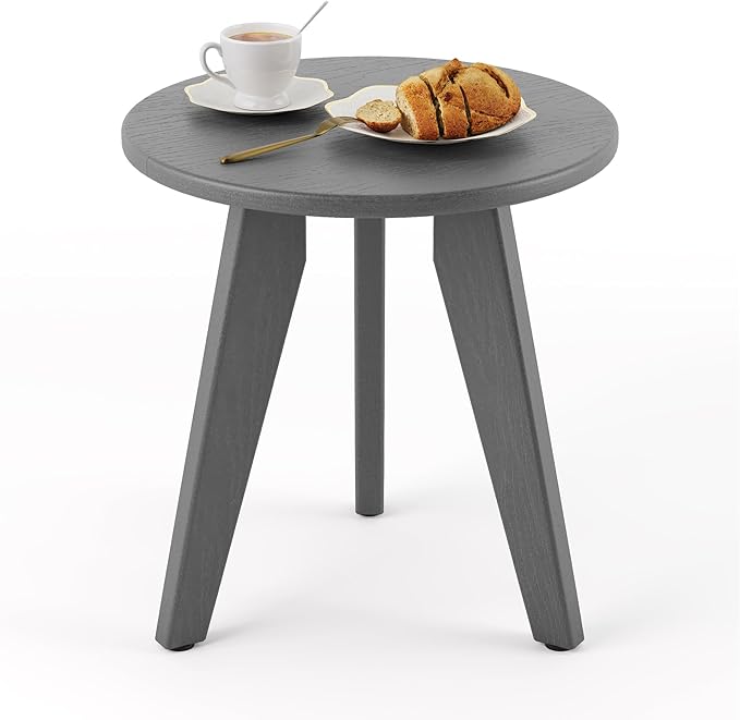 HDPS Outdoor Side Table, Small Round Side Table Weather-Resistant, Outdoor Side Tables for Patio, Porch, Deck - Photo 1