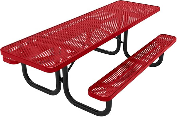 Coated Outdoor Furniture Heavy-Duty Portable ADA-Compliant Outdoor Picnic Table - Photo 1