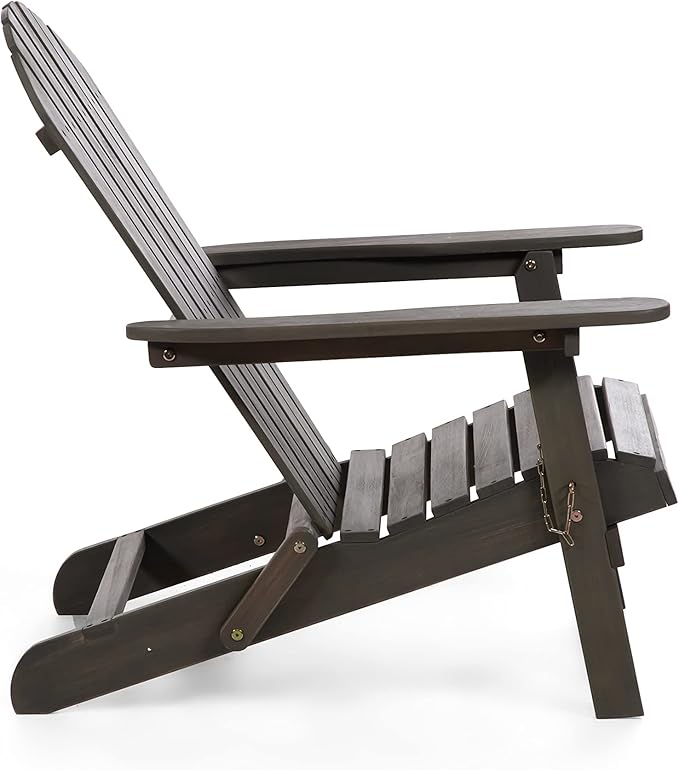 Greemotion Set of 2 Elk 34 in. W All Weather Outdoor Patio Eucalyptus Wood Adirondack Chair Solid Wood for Outdoor Fire Pit, Deck, Beach, Garden, Campfire Chairs, Weather Resistant, Weathered Gray