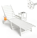 Pamapic 500 LBS Lounge Chair with Coffee Table Set of 2, Wide Armrest Oversized Chaise Lounge Chair with Wheel - Photo 8
