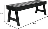 highwood Weatherly Backless Bench, 4-Feet, Black - Photo 5