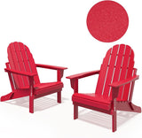 Folding Adirondack Chair - Durable HDPE Poly Lumber All-Weather Resistant - Photo 9