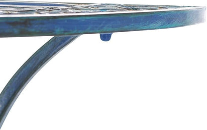 Safavieh Outdoor Collection Annalise Victorian Antique Blue Accent Table