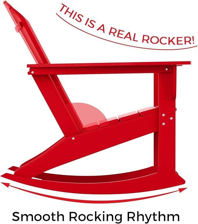 Costaelm Outdoor Adirondack Chair, All Weather Resistant Lawn Chairs Balcony Chair and Fire Pit Chairs - Photo 6
