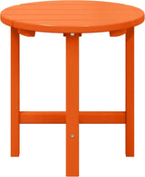 WestinTrends Dylan Adirondack Round Outdoor Side Table, Orange - Photo 1