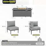 Sundale Outdoor 7 Pieces Patio Furniture Set with Fire Pit Table - Photo 2