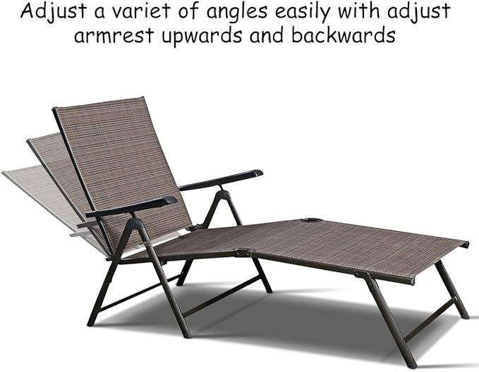 COSTWAY 2PCS Pool Chaise Lounge Chair Recliner Outdoor Patio Furniture Adjustable New