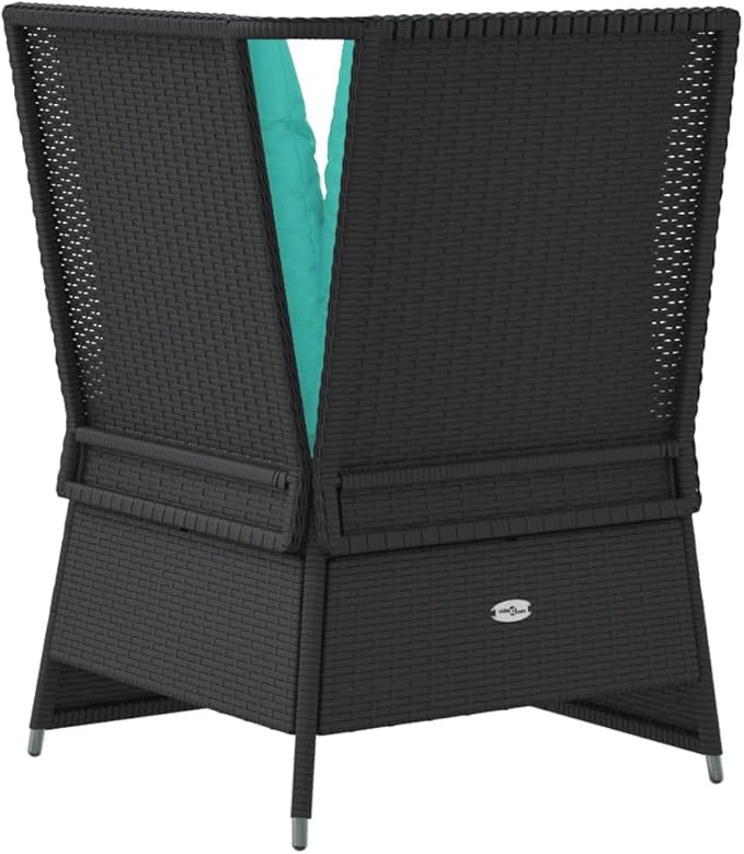 Outdoor Patio Sofa, Modular PE Rattan Garden Seat with Weather-Resistant Cushions, Modern Compact Small Balcony Wicker Chair for Backyard, Porch, or Terrace
