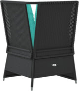 Outdoor Patio Sofa, Modular PE Rattan Garden Seat with Weather-Resistant Cushions - Photo 7