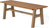 VINGLI 47” Outdoor Bench Garden Bench HDPE Porch Bench w/Metal Legs, Poly Lumber Patio Bench - Photo 1