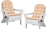 Adirondack Chairs Set of 2 with Cushions & Cup Holders, HDPE Weather Resistant Folding Adirondack Chair for Adults - Photo 1