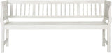 SAFAVIEH Outdoor Patio Furniture Collection – Brentwood Antique White Distressed Acacia Wood Bench with Silver Accents - Photo 1