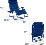 Best Choice Products Oversized Zero Gravity Chair, Folding Outdoor Patio Lounge Recliner w/Cup Holder Accessory Tray - Photo 2