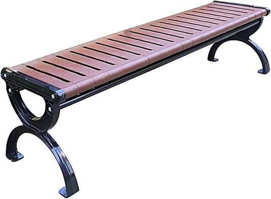 Metal Garden Benches for Outdoors Front Porch Chairs Weatherproof Patio Bench with Cast Aluminum Frame for Backyard, Deck, Lawn, Poolside, Outdoor Furniture(150 * 40 * 39cm)