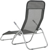 2 Pack Folding Outdoor Chaise Lounge Anthracite Textilene Modern Adjustable Backrest 23.6x55.9x38.2 in Lightweight - Photo 5