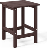 WestinTrends Malibu Square Outdoor Side Table for Adirondack Chair, Dark Brown - Photo 7