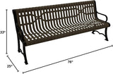 COATEDOUTDOORFURNITURE Coated Outdoor Furniture Heavy-Duty Outdoor Bench Thermoplastic Coated, Slated Steel - Photo 2