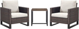 Rilyson Wicker Outdoor Patio Chairs Set - 3 Piece Rattan Patio Furniture Bistro Chairs Set with Waterproof Wicker - Photo 7
