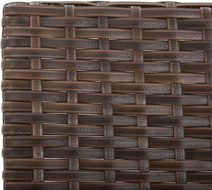 Garden Bench Deck Bench Patio Bench with Cushions 69.3" Brown Poly Rattan - Photo 8