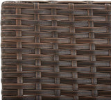 Garden Bench Deck Bench Patio Bench with Cushions 69.3" Brown Poly Rattan - Photo 8