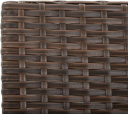 Garden Bench Deck Bench Patio Bench with Cushions 69.3" Brown Poly Rattan