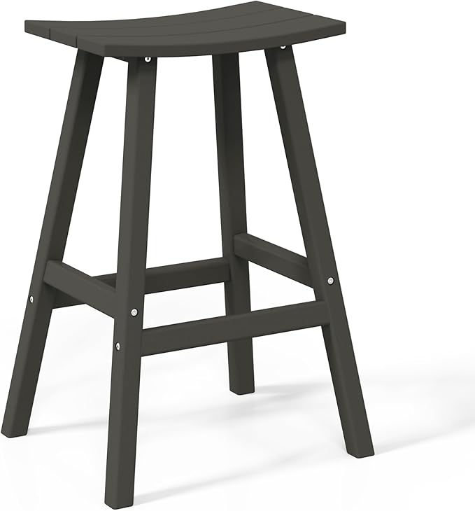 WestinTrends Malibu Malibu 29 Inch High Backless Seat Bar Stools (Set of 3), Gray
