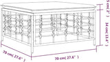 Outdoor Garden Footstool, Square Poly Rattan Patio Ottoman with Comfortable Cushion - Photo 2