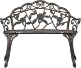 (Fast Delivery) Metal Garden Bench, Outdoor Furniture, Outdoor Seating, Seats up to 2 Persons, for Porch, Pool, Garden - Photo 2