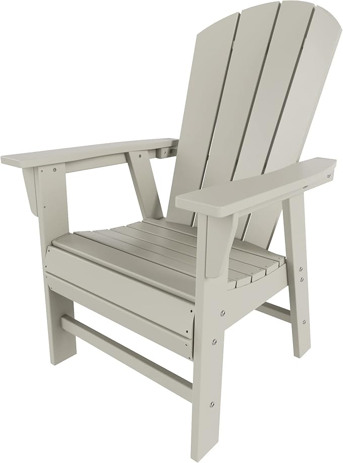 WO WESTIN OUTDOOR HDPE Laguna Adirondack Casual Patio Dining Chair,Sand
