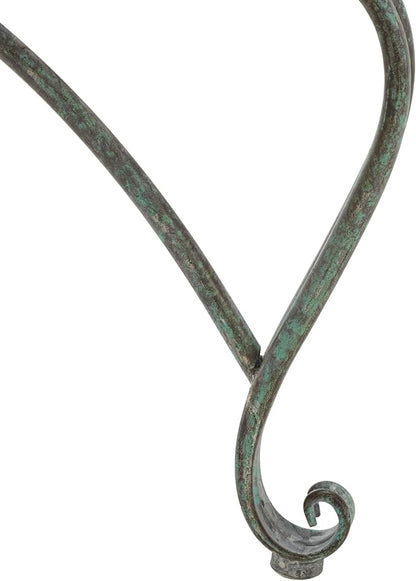 SAFAVIEH Outdoor Collection Ally Darling Antique Dark Green Wrought Iron Tree Bench