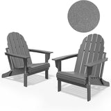 Folding Adirondack Chair - Durable HDPE Poly Lumber All-Weather Resistant - Photo 9