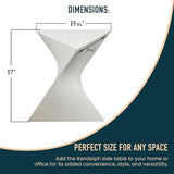 LeisureMod Danbury Modern Vanity Side Table, White - Photo 3