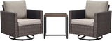 Rilyson Outdoor Patio Swivel Rocker Chairs - 3 Piece Wicker Patio Furniture Bistro Swivel Rocking Chairs Set with - Photo 7