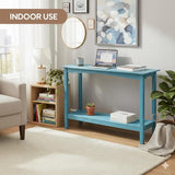 Weatherproof HIPS Outdoor Console Table, 48'' 2-Shelf SideTable Indoor/Outdoor Use - Photo 6