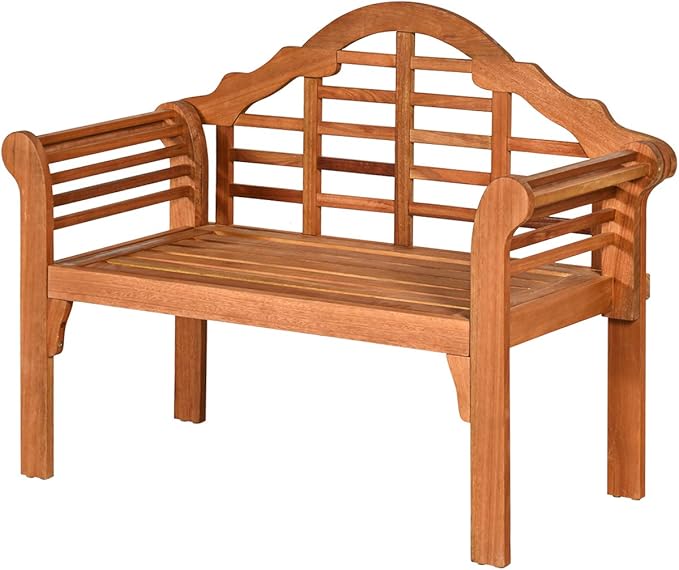 Tangkula Folding Outdoor Eucalyptus Wood Bench, 49” Large Foldable Solid Wood Garden Park Bench - Photo 1