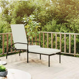 Sun Lounger Brown PE Rattan, Galvanized Steel Frame, Adjustable Footrest, Outdoor Chaise Lounge Chair for Patio, Garden - Photo 1