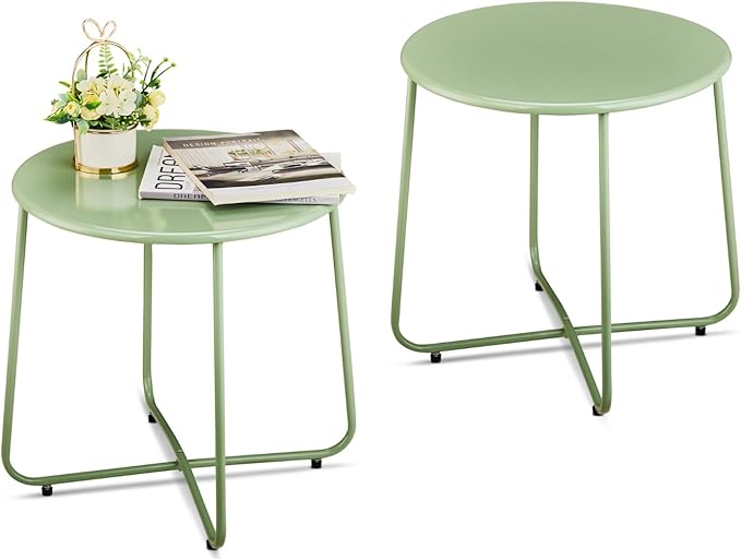 Outvita Indoor and Outdoor Side Table, Small Patio Side Table - Photo 1