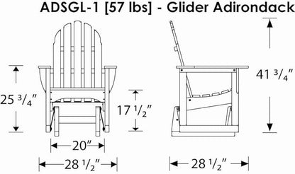 POLYWOOD® Classic Adirondack Glider, Mahogany