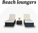 3 Piece Lounge Chair Outdoor, PE Wicker Rattan Chaise Lounge Chair with 5 Position Adjustable Backrest - Photo 6