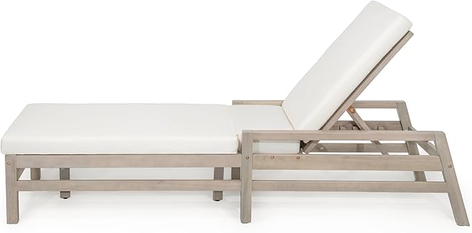 5-Position Chaise Lounge Outdoor, Patio Chaise Lounge with Cushion & Adjustable Backrest - Photo 7