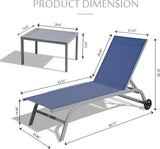 Domi Pool Lounge Chairs Set of 3 - Photo 2