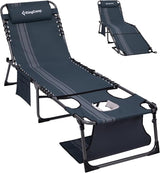 KingCamp Lounge Chair with face Hole, 400LBS Tanning Chairs for Outside - Photo 1