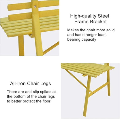 Outdoor Metal Patio Bench, 2-Person Garden Seating, Slatted Design, All-Weather Powder-Coated, Heavy-Duty 660lbs Capacity for Porch, Backyard, Park (White)