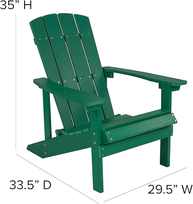 Flash Furniture Charlestown Commercial Grade Indoor/Outdoor Adirondack Chair - Photo 3